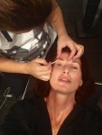 Lorelei Shellist image consultant getting eyebrows trimmed - wax attack!