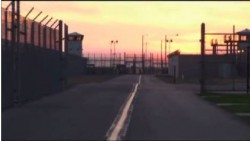 sunset sky behind Valley State Prison